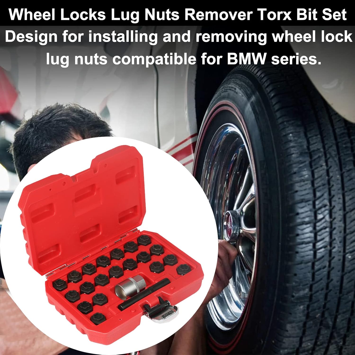CATUDIY Automotive Wheel Lock Removal Kit Locking Lug Nuts Compatible for BMW Series