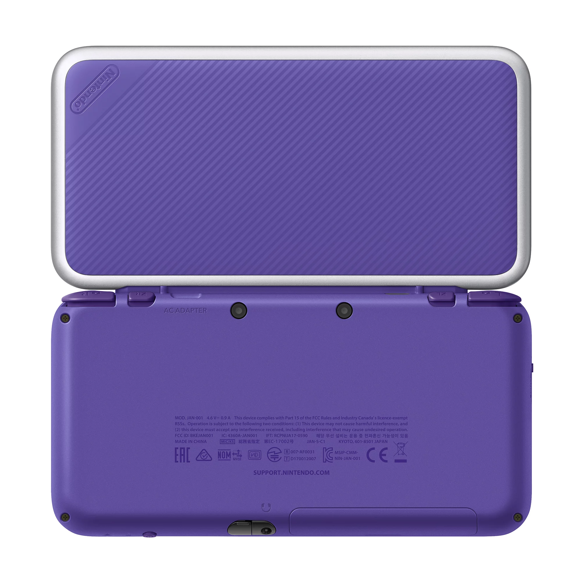 New Nintendo 2DS XL System w/ Mario Kart 7 Pre-installed, Purple & Silver