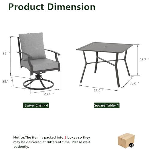 Patio Dining Set 7 Pieces for 6