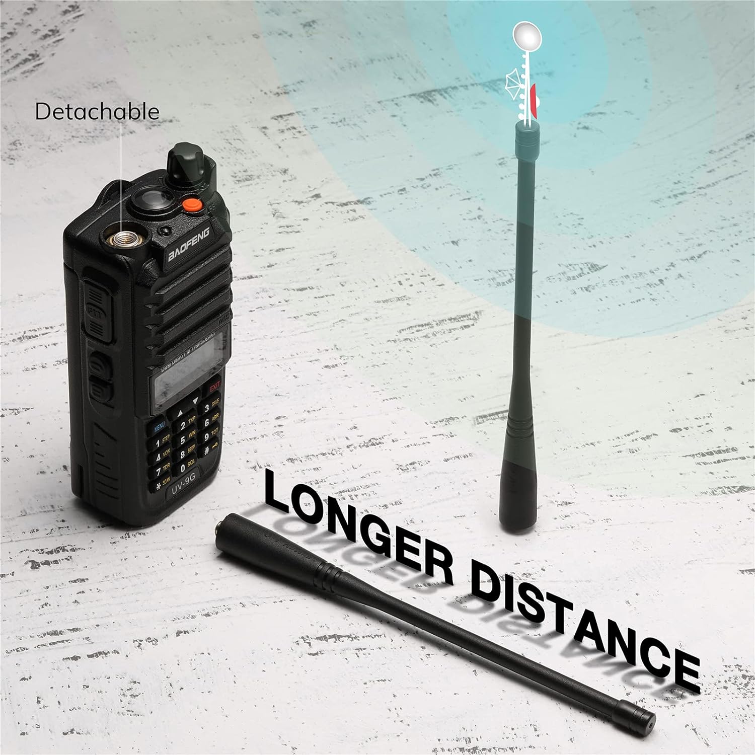 BAOFENG UV-9G GMRS Radio Waterproof IP67, Outdoors Two Way Radios Long Range Rechargeable, Handheld Dual Band NOAA Scanner, GMRS Repeater Capable