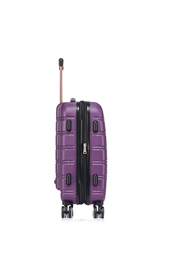 Rockland Melbourne Hardside Expandable Luggage with Spinner Wheels, 2TONENAVY, 2 Piece (20/28)