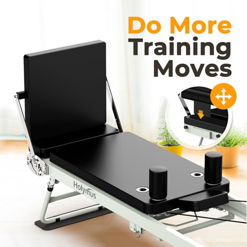 Pro 75" Pilates Reformer Machine with Dual Resistance Springs and Cords, Foldable Pilates Machine Equipment with Jump Board