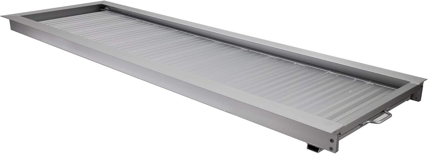 RecPro Pontoon Boat Aluminum Loading Ramp for Shore and Dock Boarding | 600lb Capacity | Non-Slip Surface