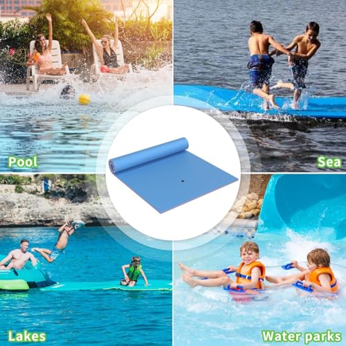 Oversized Lily Pad Floating Mat, 3 Layer 7'/9'/12'/18' Floating Water Mat,Ocean, Beach, River, Pool, Floating Mat for Water Recreation and Relaxing