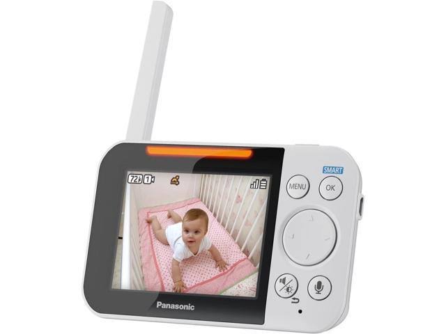 Panasonic Smart Baby Monitor KX-HN4001W Baby Monitor with 1 Indoor cameras Night Vision and Temperature sensor, 5 lullabies, two