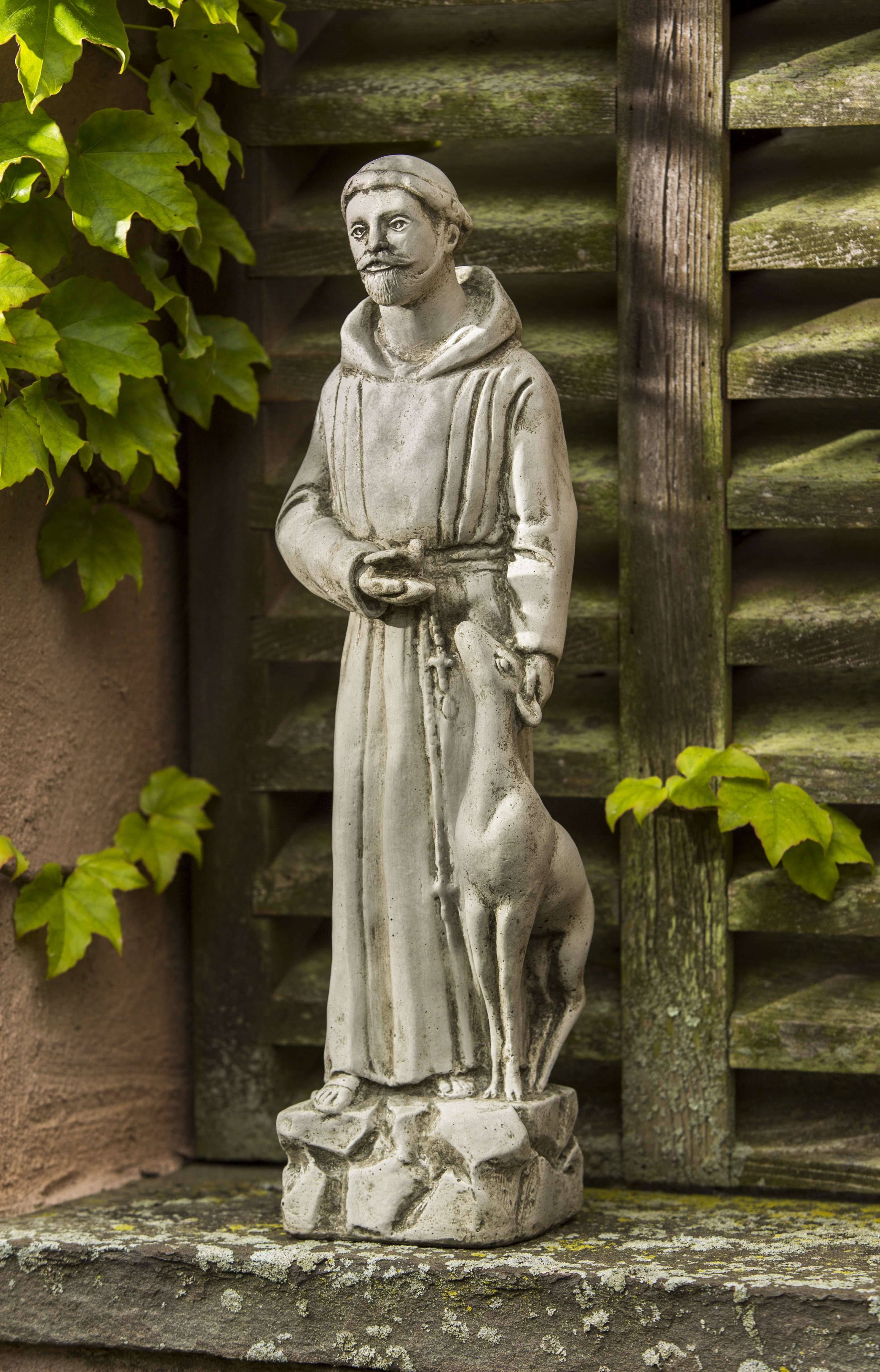 Campania International Grey Stone Small St. Francis with Animals Statue