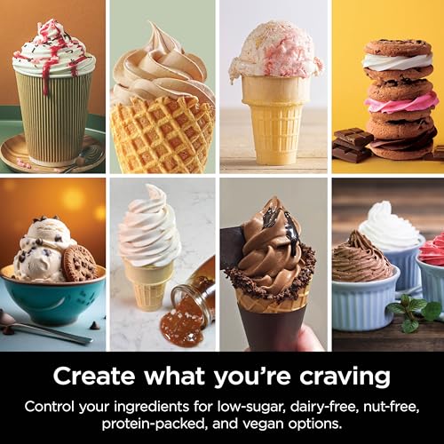 Ninja Swirl by CREAMi Ice Cream and Soft Serve Maker, Sorbet, Milkshake, Frozen Yogurt, Low Calories Program & More, 13-in-1, Soft Serve Handle