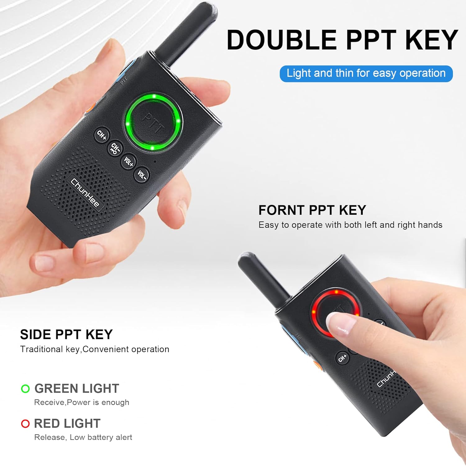 ChunHee Intercoms Wireless for Home-Home Intercom for Elderly-Business Intercom System Room to Room Communication 1.5 Miles Long Range 16 Channel