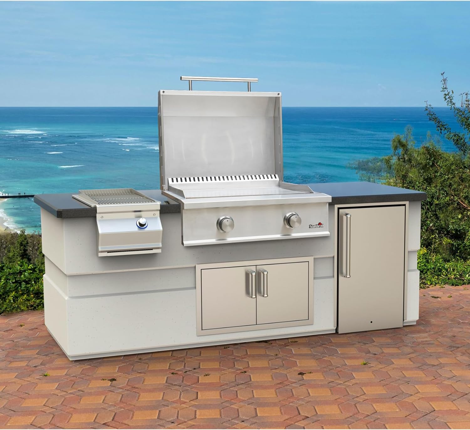 Stanbroil 28-Inch Premium Built-In Natural Gas Griddle for Outdoor Kitchen Grill