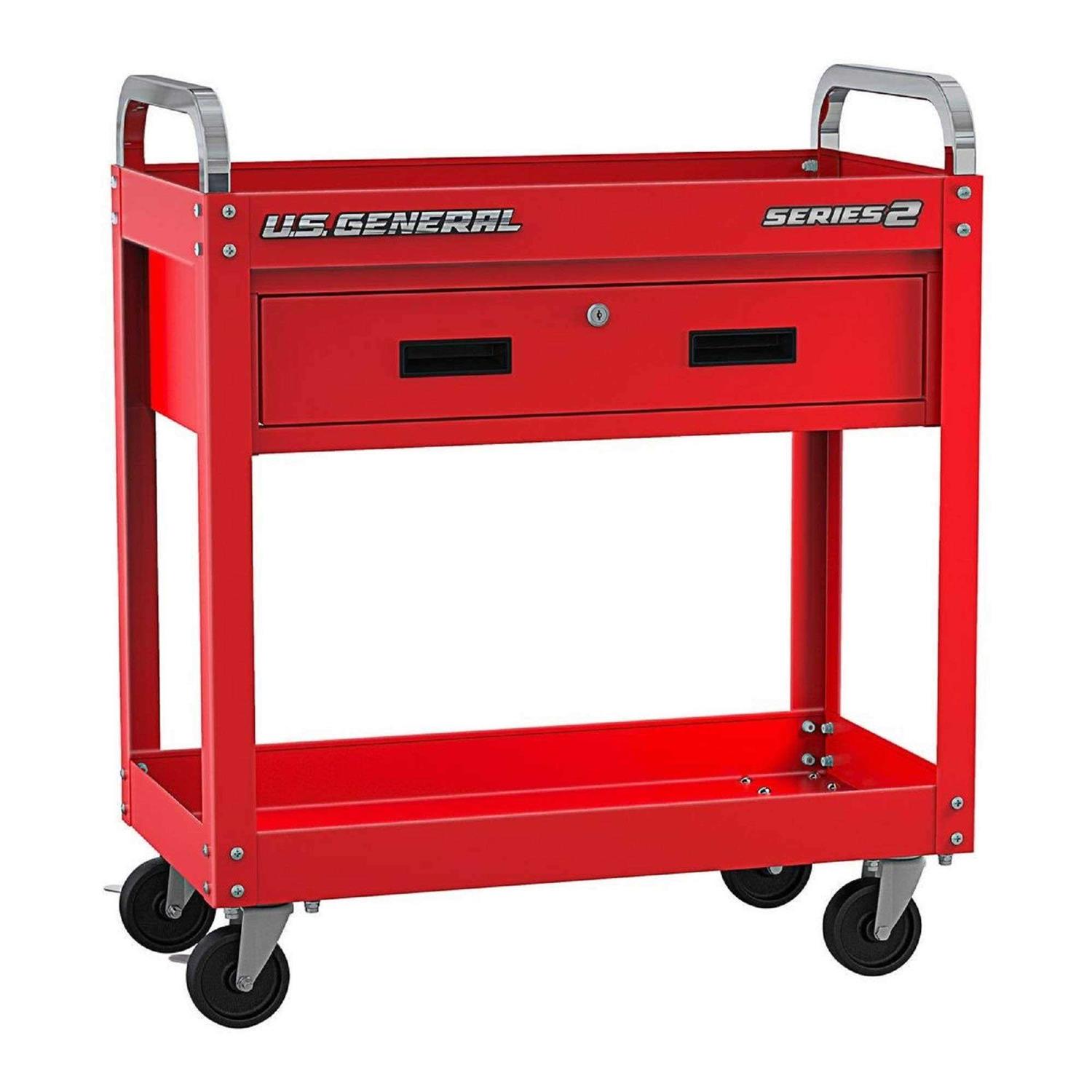 U.S. General 30 in. Service Cart with Drawer