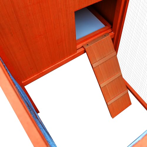 Outdoor Chicken Coop for 8 Chickens, 2025Upgraded Portable Wooden Hen House with Nesting Boxes, Chicken House, Chicken Run Cage