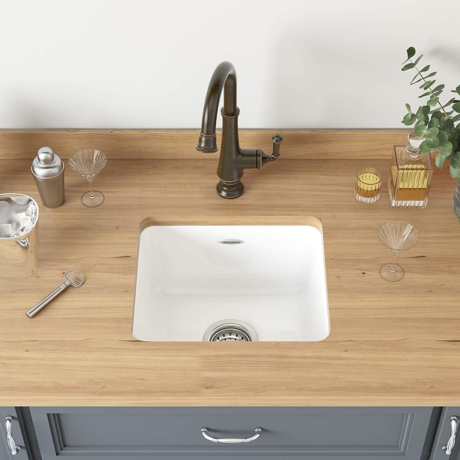 American Standard 77SB30190.308 Delancey 30 x 19 Single Bowl Cast Iron Kitchen Sink Brilliant White