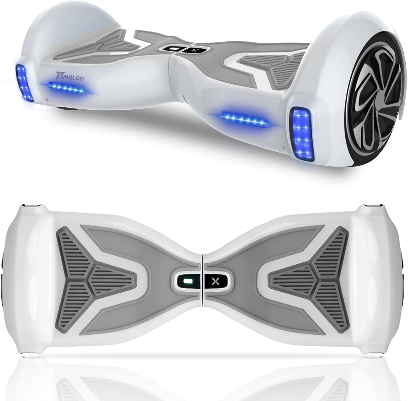 TOMOLOO Hoverboard for Kids and Adult with Bluetooth Speaker and Flash LED Lights, Electric Hover Board with Smart APP
