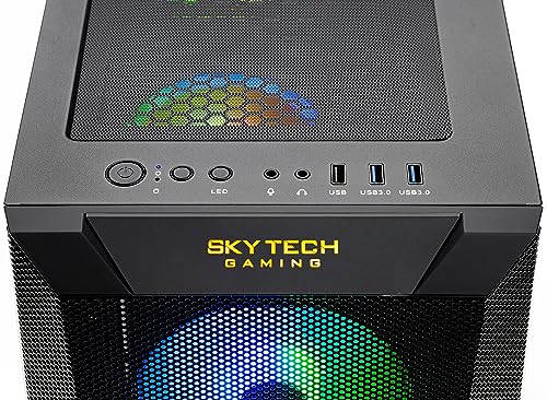 Skytech King 95 Gaming PC Desktop, Ryzen 7 9700X 3.8 GHz (5.5GHz Turbo Boost), NVIDIA RTX 5070 12GB GDDR7, 1TB Gen4 SSD, 32GB DDR5 RAM 6000 RGB