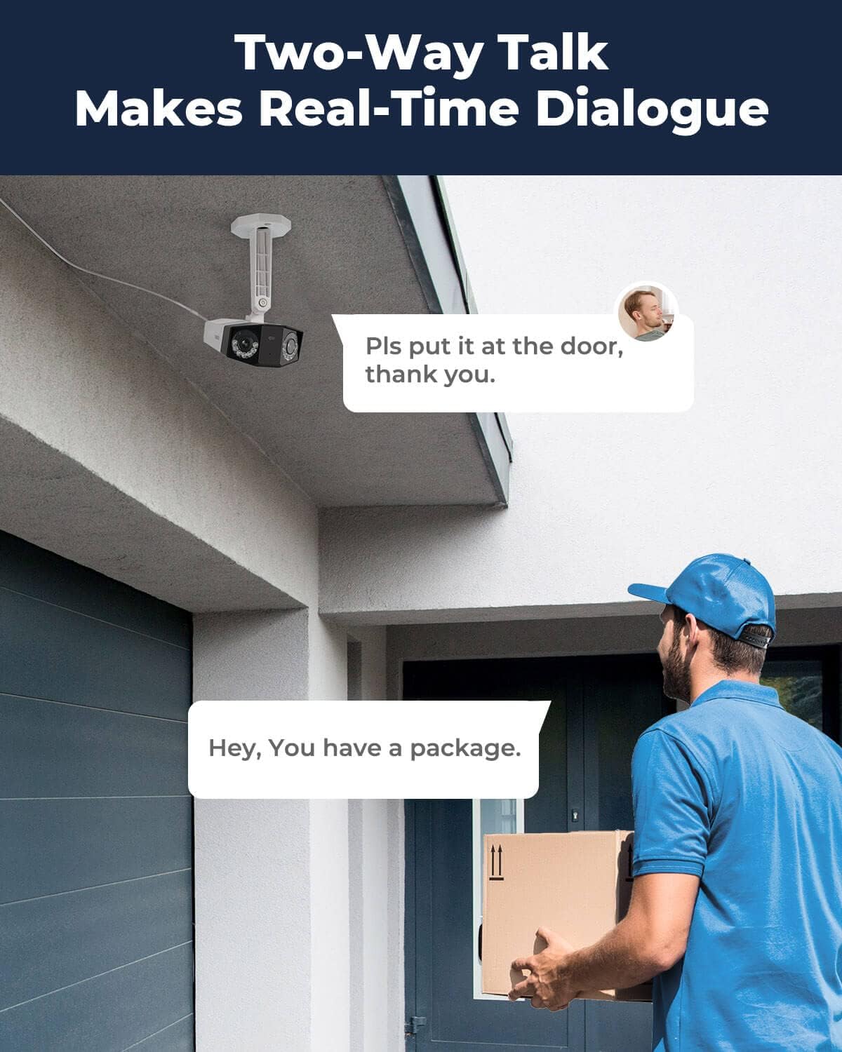 REOLINK Duo PoE, 4MP Dual Lens Outdoor Home Security IP PoE Camera, 150°Viewing Angle, Human/Vehicle Detection, Motion Spotlights Color Night Vision