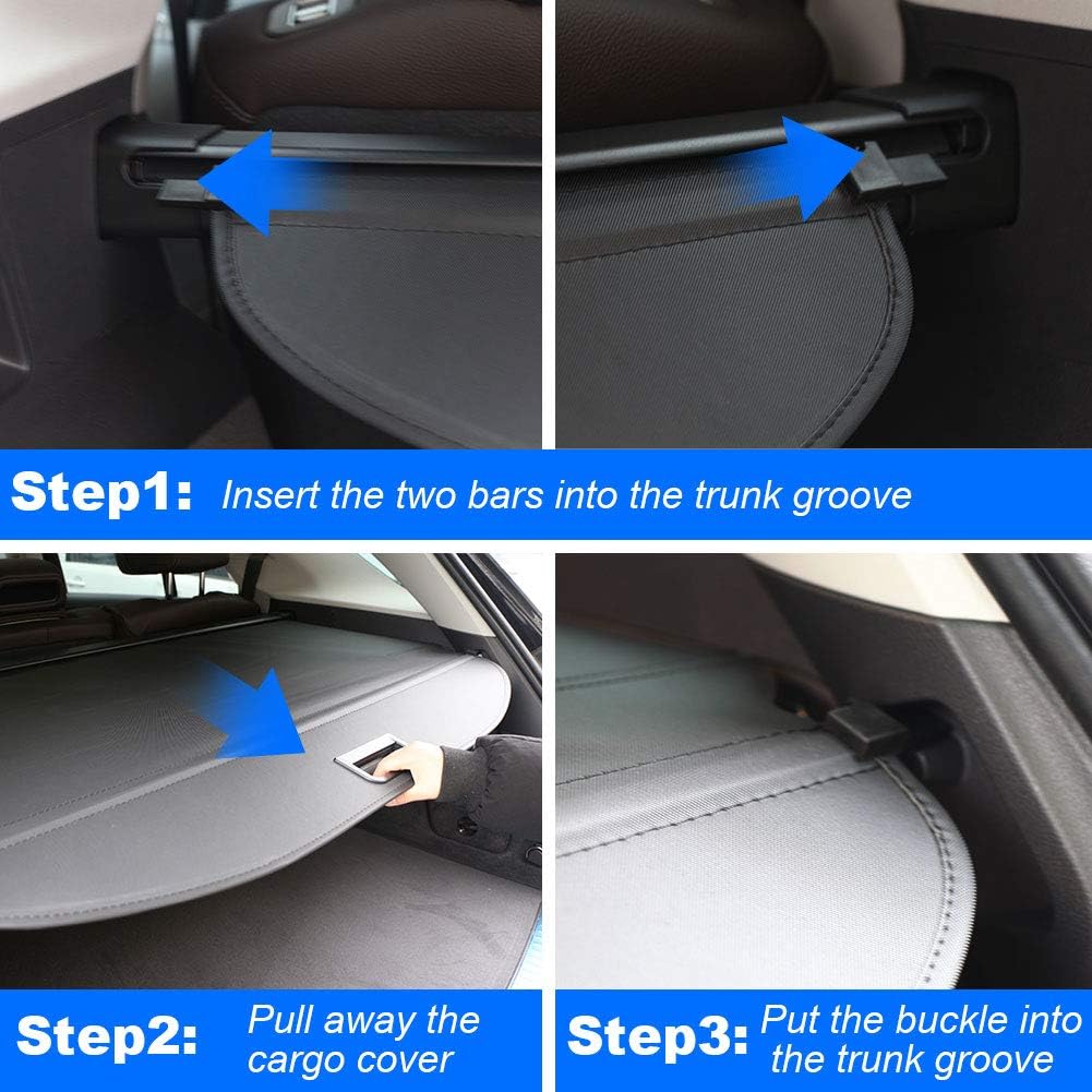 BOPARAUTO Cargo Cover for Hyundai Tucson Accessories 2016-2020 2021 Rear Trunk Shade Cover Pack of 2