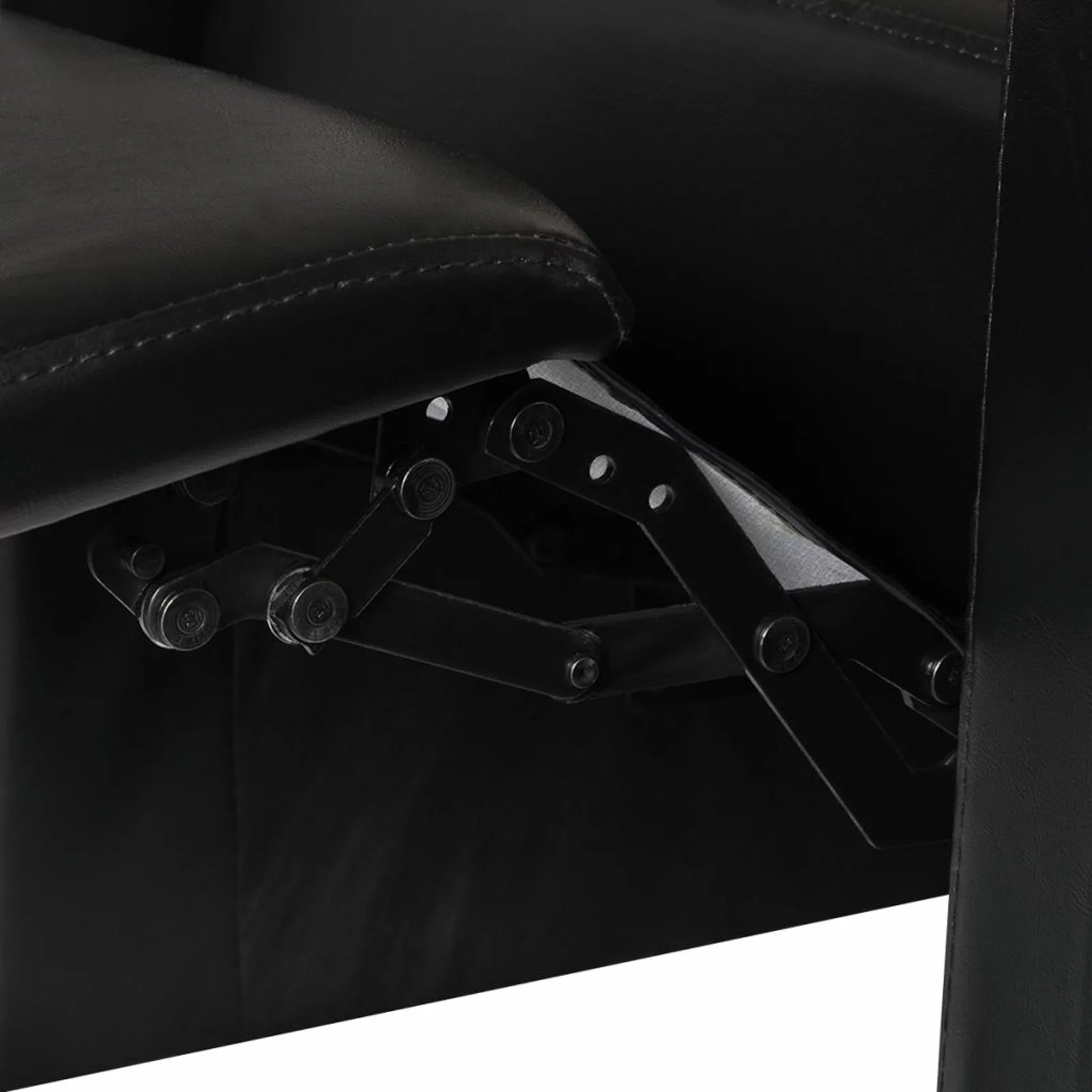 walmeck 2-Seater Home Theater Recliner Sofa Black Faux Leather