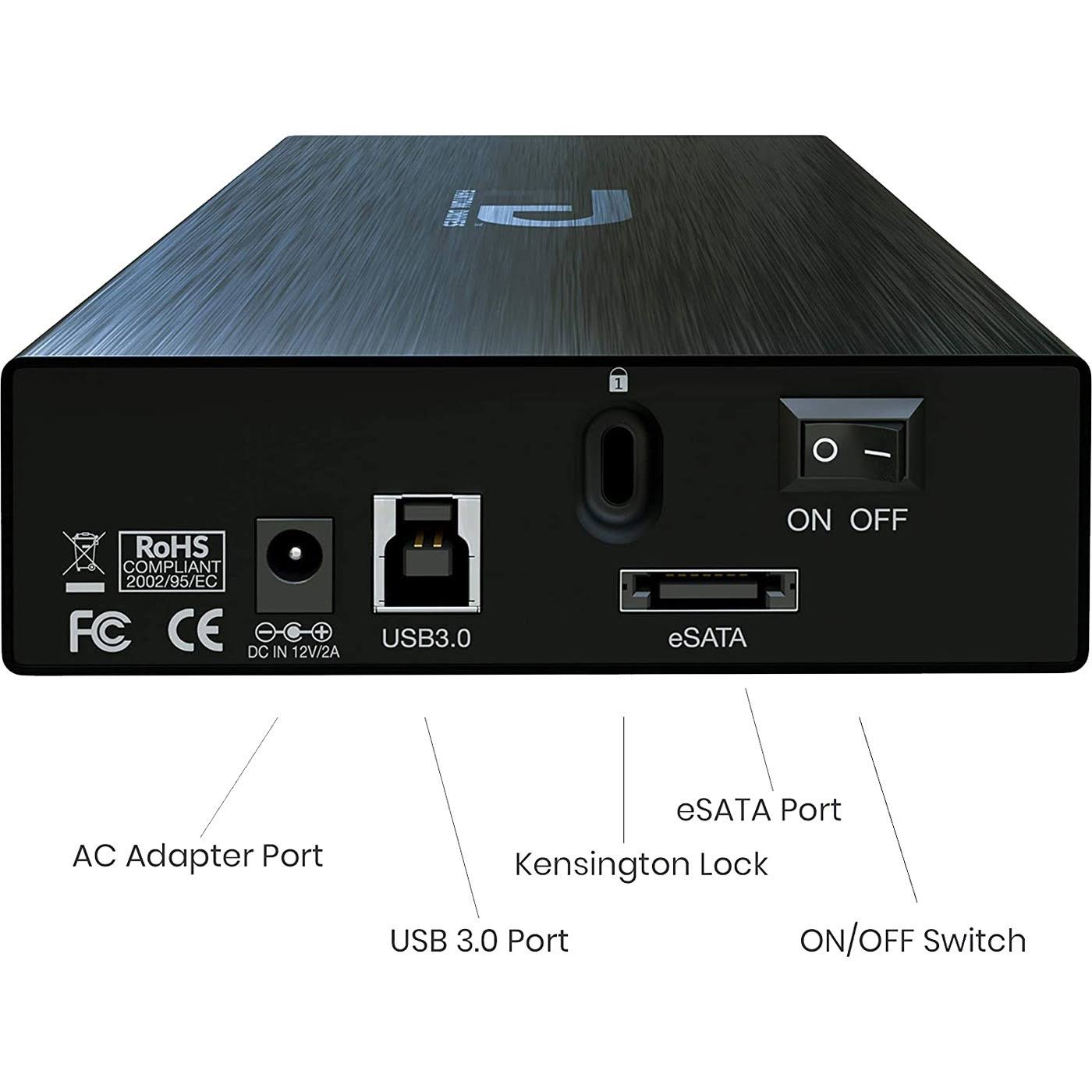 Fantom Drives Professional 3tb 7200RPM USB 3.0 / eSATA Aluminum External Hard Drive