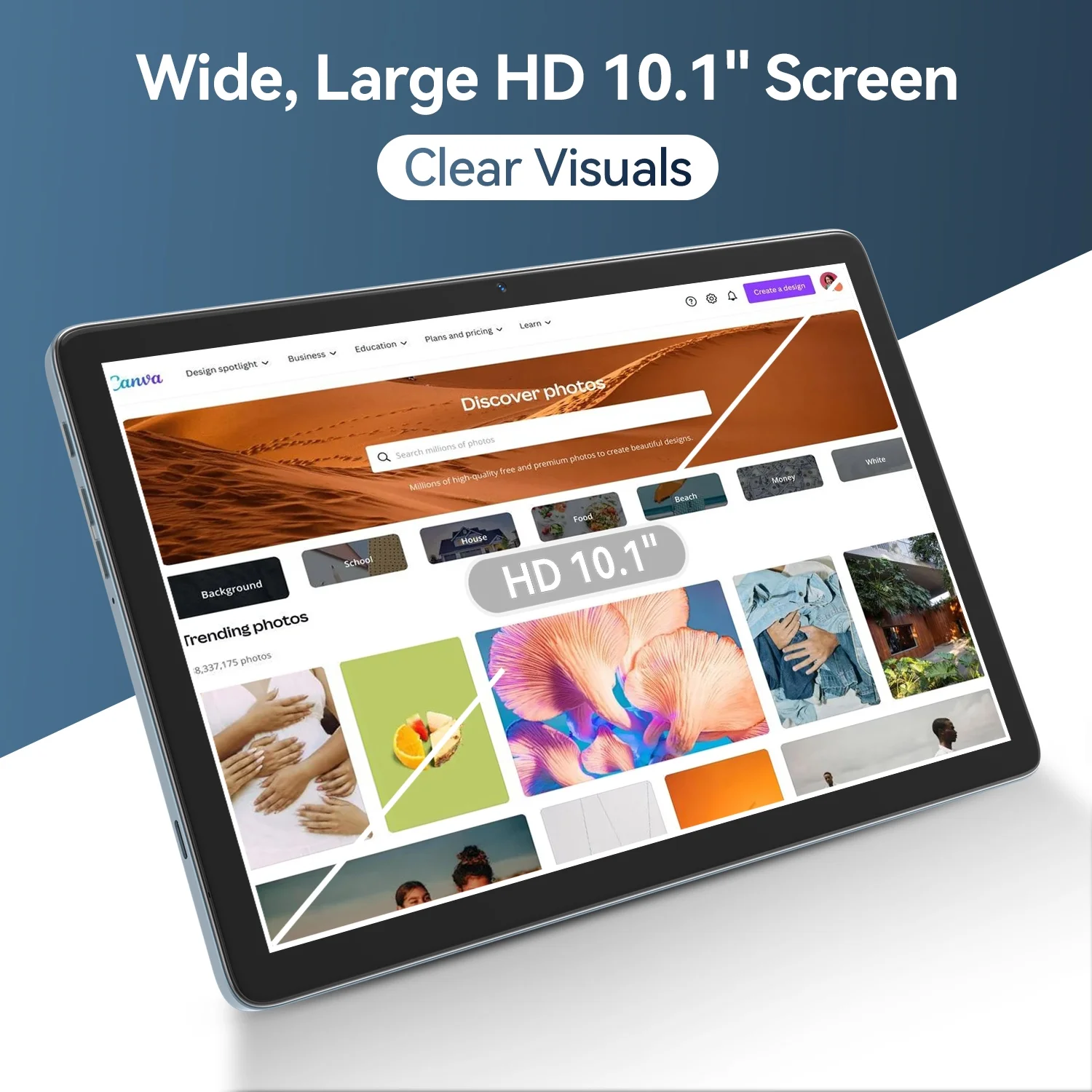 Android 12 Tablet 10.1 inch 128GB Tablet, 2024 Latest Update Octa-Core with Keyboard, Dual 13MP+8MP Camera, 5G WiFi, Bluetooth, GPS