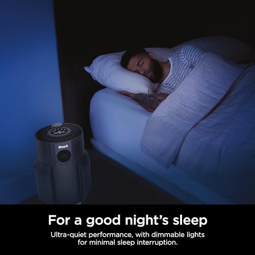 Shark NeverChange Air Purifier for Bedroom, Home, Office with HEPA Filter, Covers Up To 650 sq ft, Removes Dust and Smoke, HP152