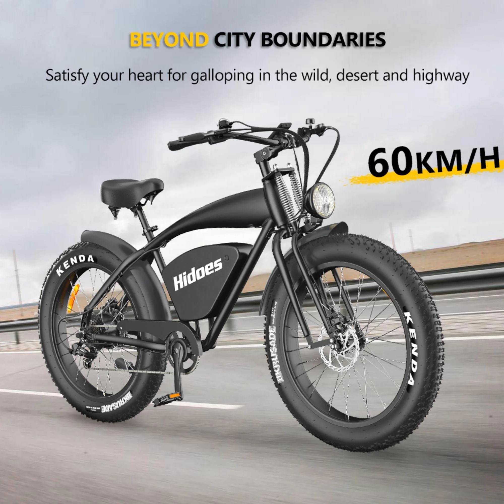 Hidoes Adult Electric Mountain Bikes Set of 2, 2 Pack 26" Fat Tire Commuting E-bike Set, up to 31mph & 49miles