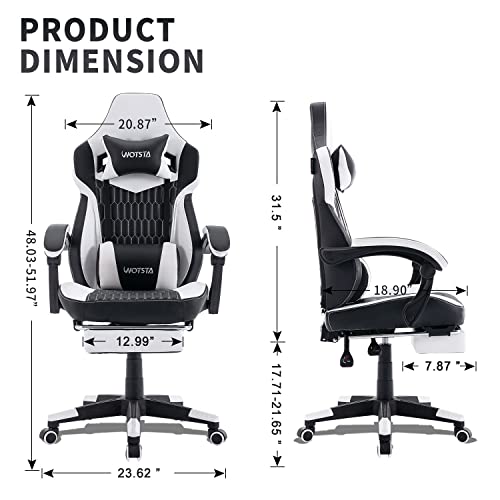 Gaming Chair with Footrest