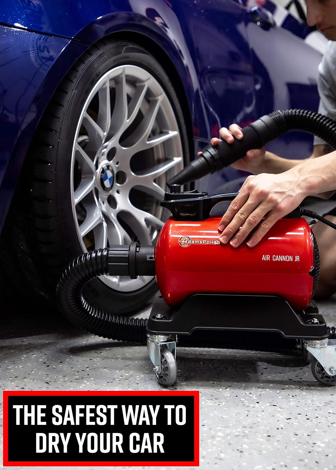 Adam's Air Cannon Jr. - High Powered Filtered Car Wash Blower | Dry Before Car Cleaning, Car Detailing, Car Wax