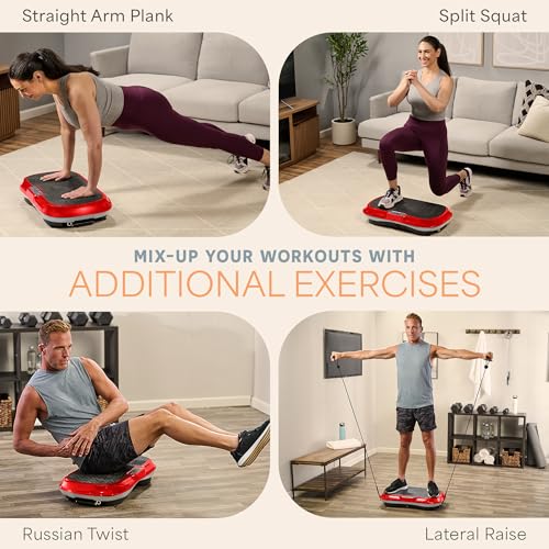 Lifepro Waver Vibration Plate Exercise Machine – High-Intensity Vibration for Muscle Activation, Full-Body Workout Vibrating Platform with Loop Bands