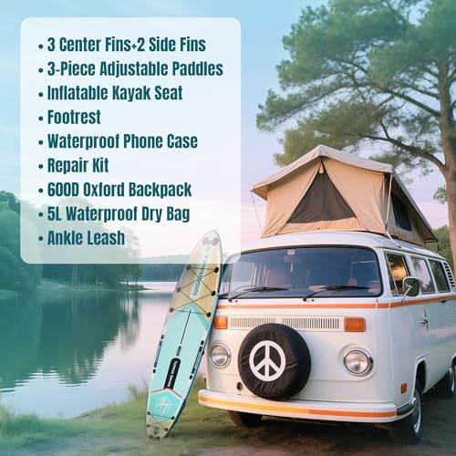 11'6"x35" Inflatable Stand Up Paddle Board 450LBS Weight Capacity Extra Wide Non-Slip Stable Deck Adult SUP