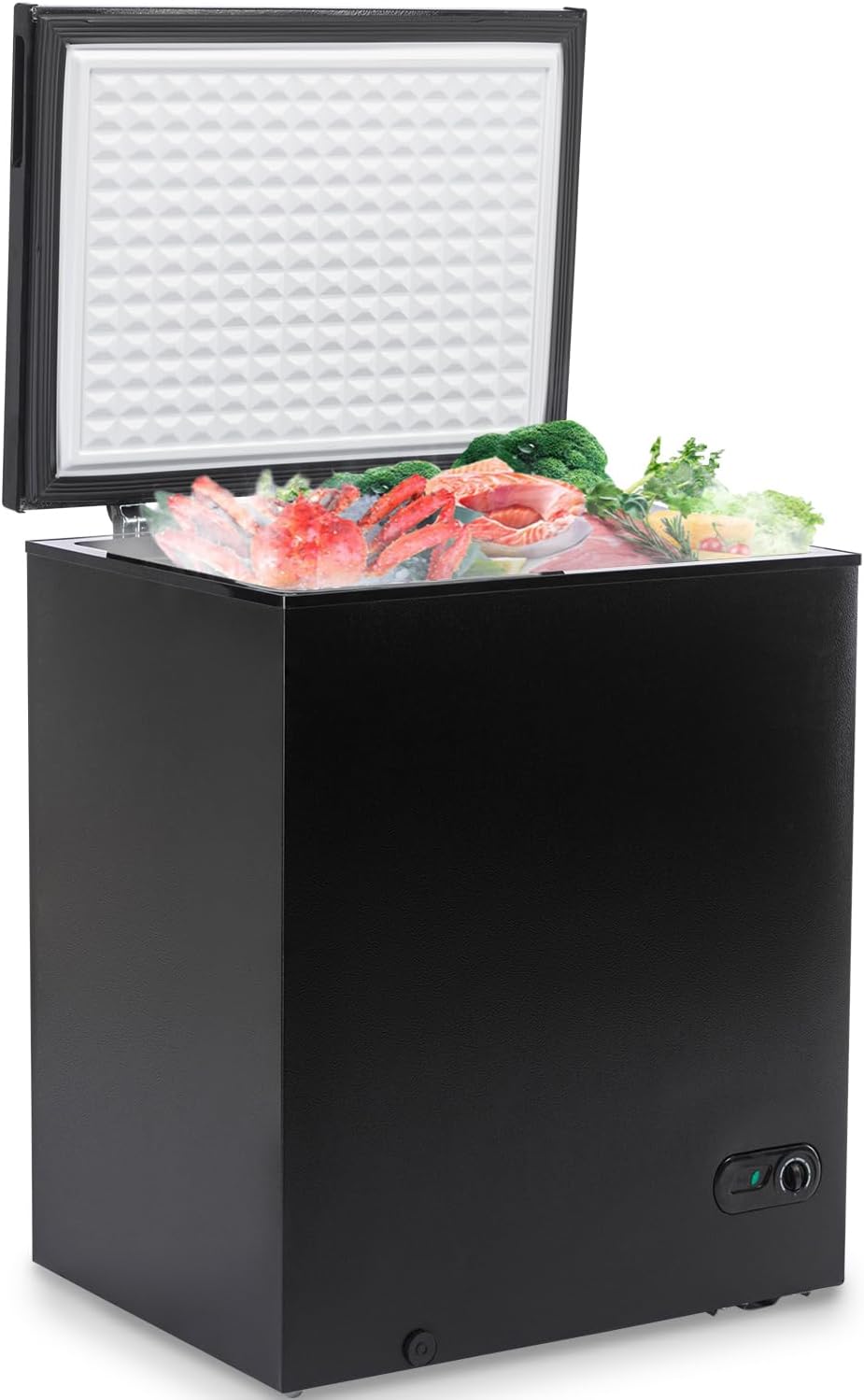 10.0 Cu.Ft Chest Freezer,Deep Freezer with Removable Basket,Compact Freezer with Top Open Door, Adjustable Temperature