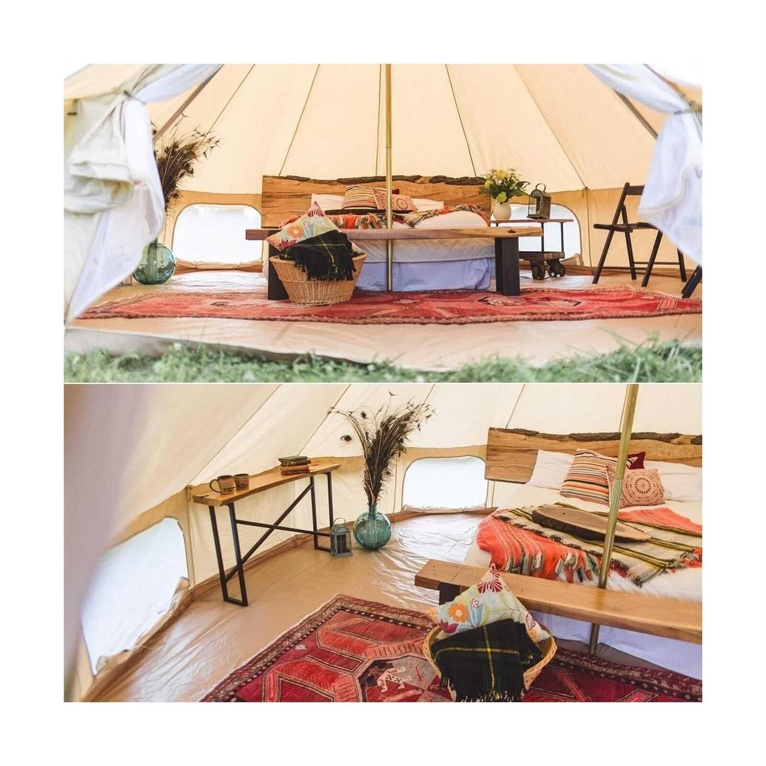 Dream House Outdoor Waterproof Cotton Canvas Family Camping Bell Tent - Sports Supplies Online Store