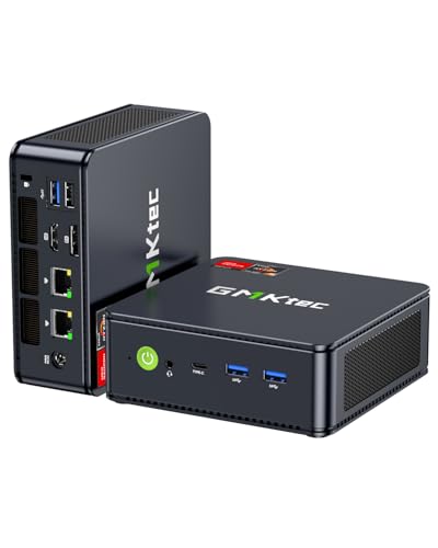 GMKtec Gaming Mini PC AMD Ryzen 9 8945HS (Turbo 5.1GHz) 32GB DDR5 2TB SSD, Computers PC Oculink, Dual NIC LAN 2.5G, WiFi 6, USB3.2, USB-C 4.0, BT5.2
