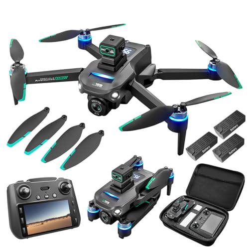 Drones with Camera for Adults 4K, GPS UHD Drone, 5G Remote Controller with Screen, One Key Return, Dual Camere, 3rd Gear Speed
