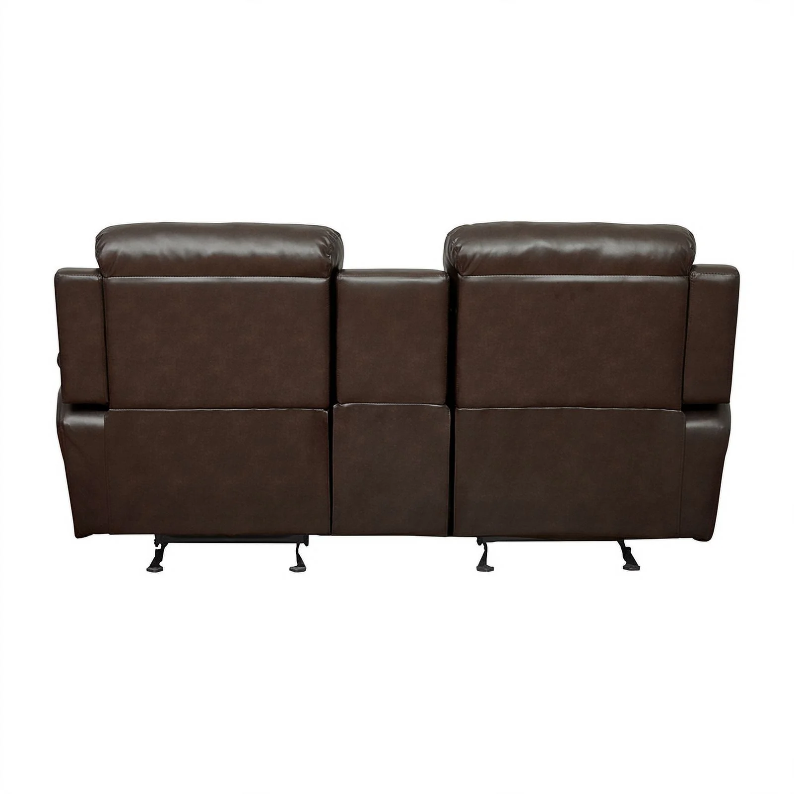 Lexicon Marille Faux Leather 2-Piece Manual Reclining Sofa Set in Brown