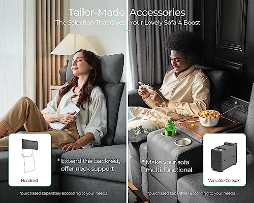 LINSY HOME Modular Sectional Sofa, Convertible U Shaped Sofa Couch with Storage, Memory Foam, Modular Sectionals with Ottomans