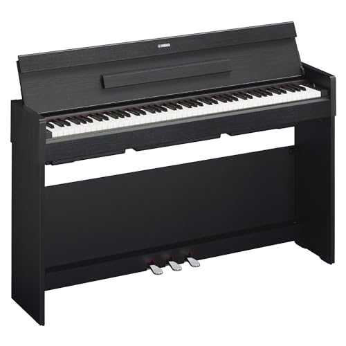 Yamaha Arius, 88-Key Weighted Action Digital Beginner and Intermediate Players, Dynamic Response, Grand Piano Sound, 3-Pedal Unit, Upright Design