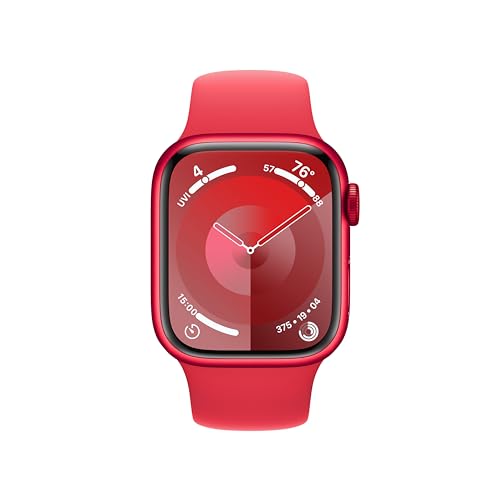 Apple Watch Series 9 [GPS 45mm] Midnight Aluminum Case with Midnight Sport Band, S/M (Renewed) - Radiant Selections