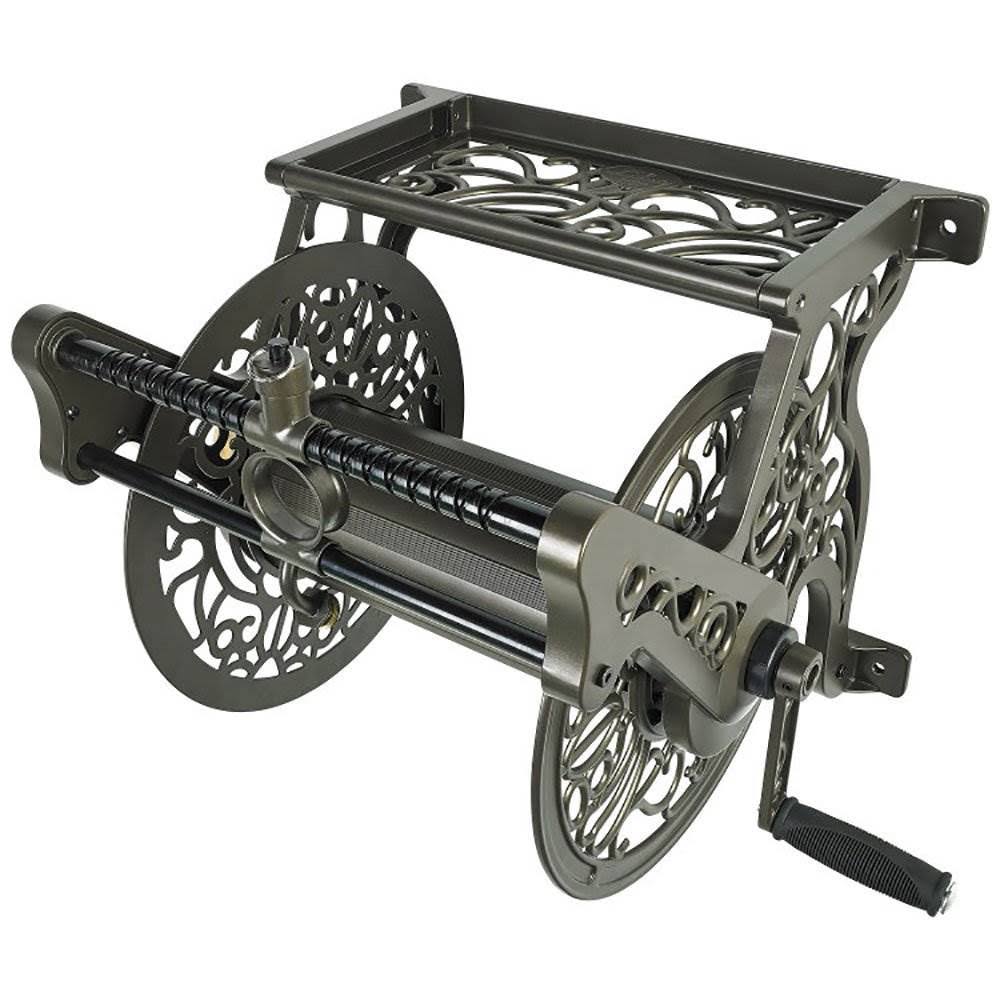 Liberty Garden LBG707 125& Wall Mounted Heavy Gauge Aluminum Hose Reel (2 Pack)