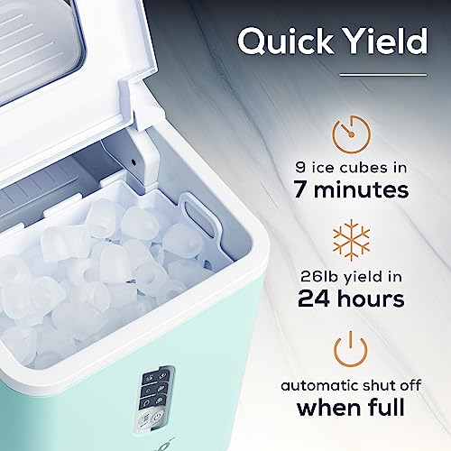 Igloo Electric Countertop Ice Maker Machine - Automatic and Portable - 33 Pounds in 24 Hours - Icecube Maker - Plastic Scoop and Basket
