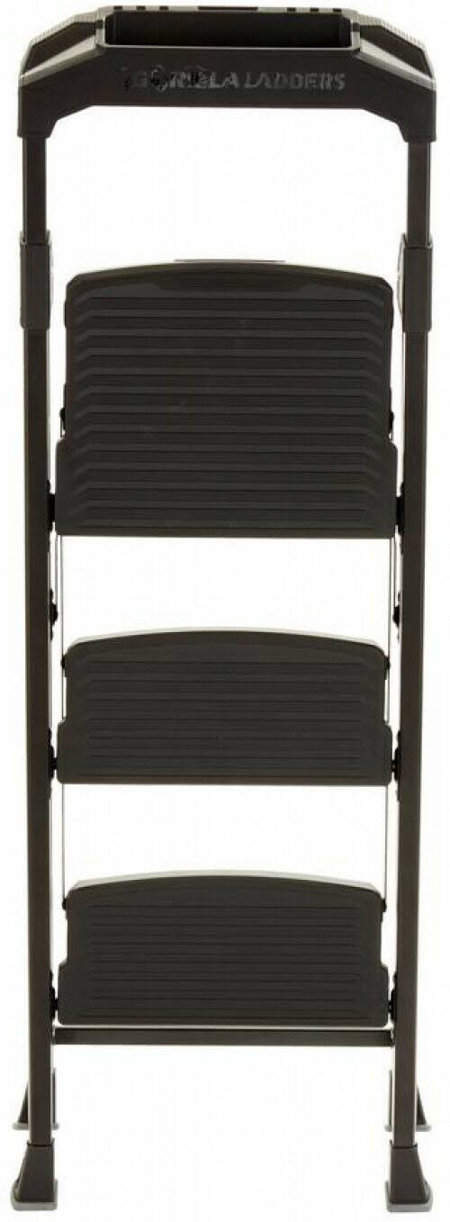 Gorilla Ladders 3-Step Pro-Grade Steel Step Stool with 300 lbs. Load Capacity Type iA Duty