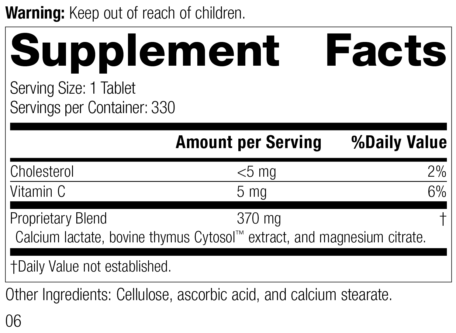 Thymex®, 330 Tablets - Kansas Nuitrition - HNZSDS