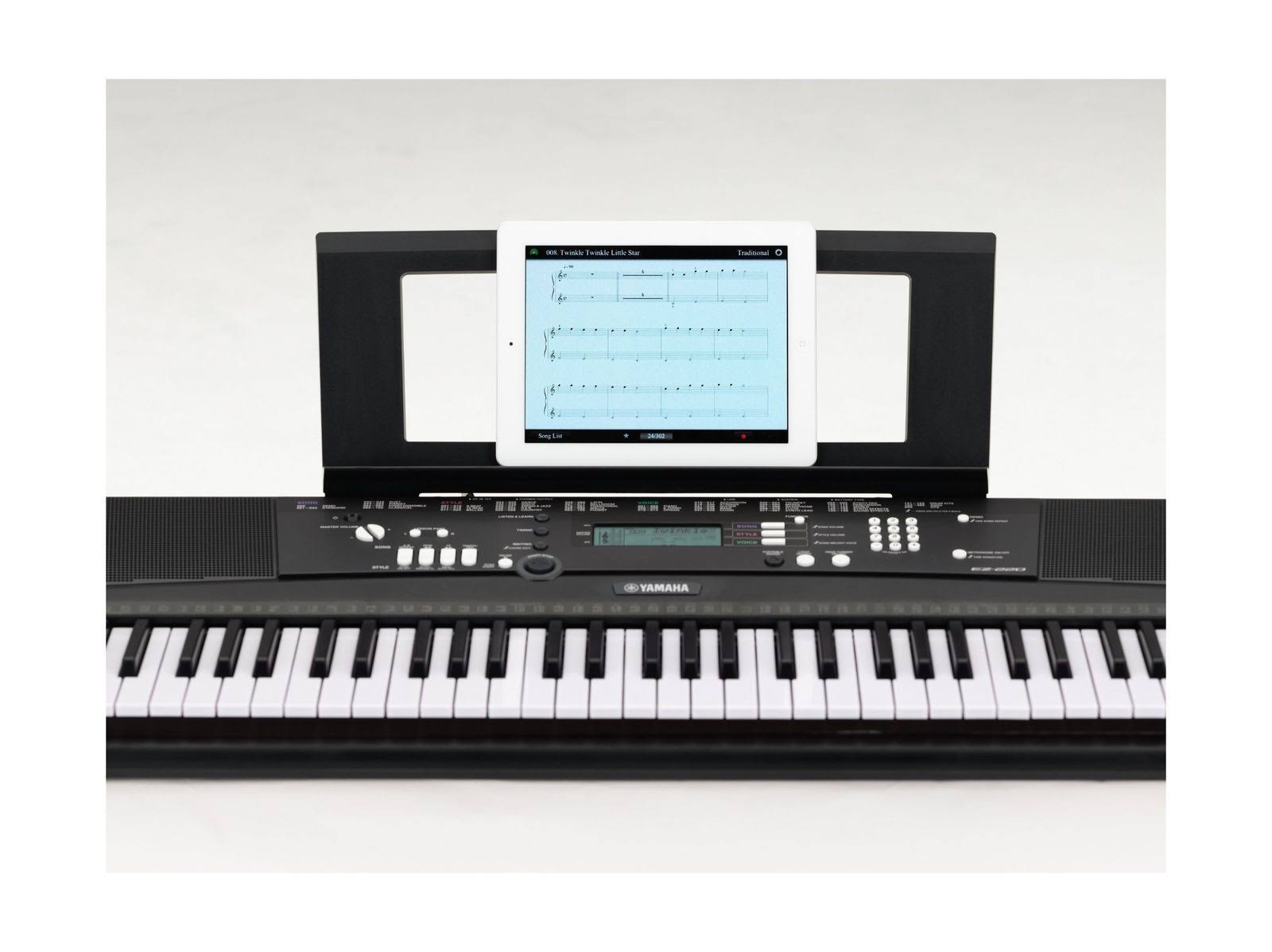 Yamaha EZ220 Keyboard with Lighted Keys - Includes X-Style Stand and Power