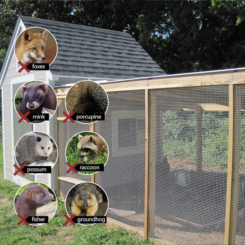 AMAGABELI GARDEN & HOME Hardware Cloth 40in X 65ft 1/2in Galvanized Before Welding Square Mesh Wire Mesh Fencing Wire Diameter 0.8mm Wire Chicken
