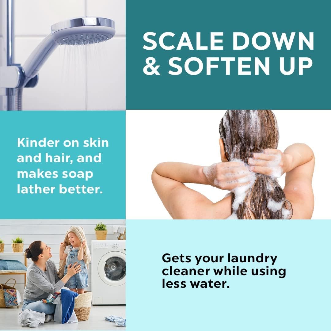Water Softener Alternative Salt Free for Electric Heater, Water softener for Well water, Soft water for Hair & Skin (WK1-E)