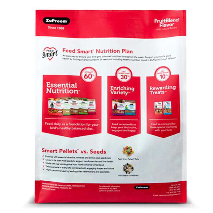 Zupreem FruitBlend Flavor Food with Natural Flavors for Large Birds - Pet Supplies online store