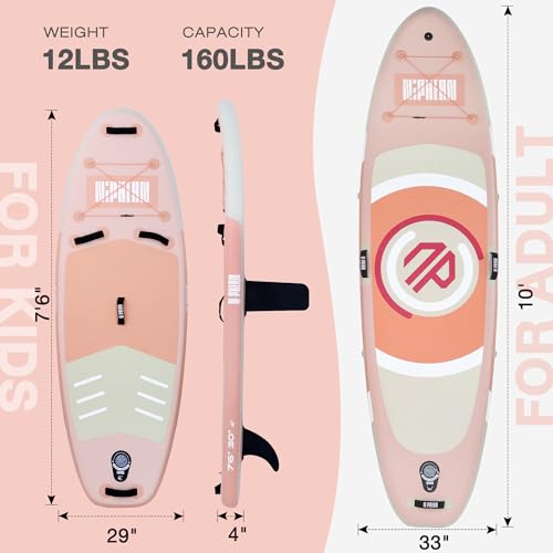 Niphean Inflatable Stand Up Paddle Board with SUP Accessories, Anti-Slip EVA Deck
