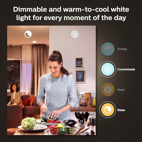 Philips Hue 75W A19 White and Color Ambiance LED Smart Color-Changing Bulb - Pack of 4 - E26 Indoor - Control with Hue App - Compatible with Alexa