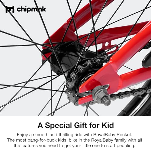 Chipmunk Kids Bike Toddlers 12 14 16 18 Inch Wheel Bicycle Beginners Boys Girls Ages 3-11 Years, Multiple Color Options