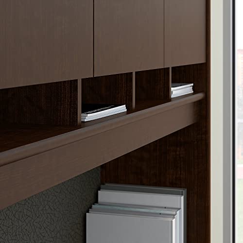 Bush Business Furniture Series C L Shaped Desk with Hutch and Mobile File Cabinet, 72W, Hansen Cherry