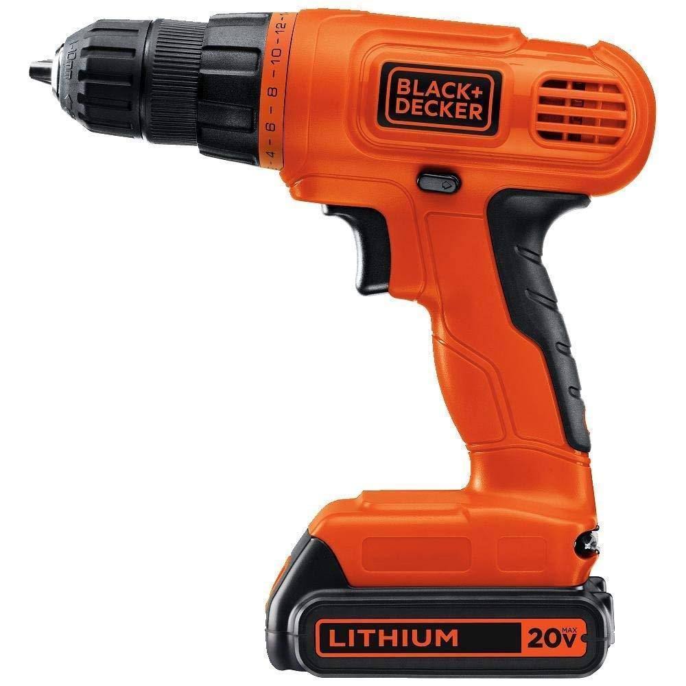 Black+decker Bdc120va100 20-Volt Max Lithium-Ion Drill Kit with 100 Accessories